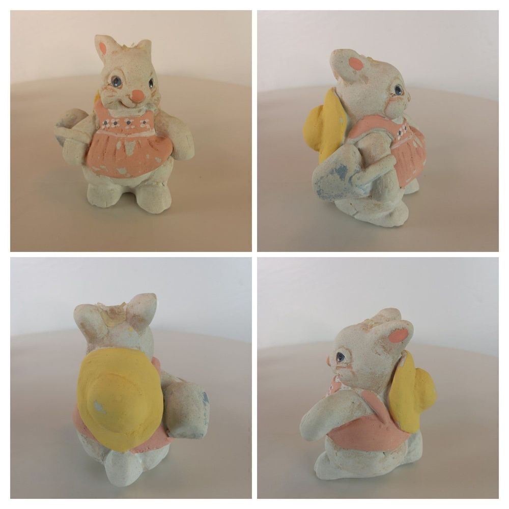 Set of four clay bunny rabbits - Picture 5 of 8